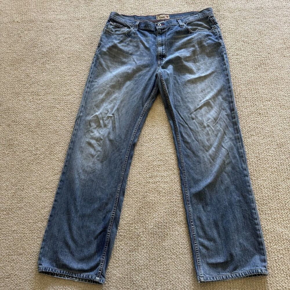 BKE Austin Jeans Mens 40x35 X-Long Medium Wash Straight Wide Leg Faded Denim